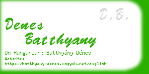 denes batthyany business card